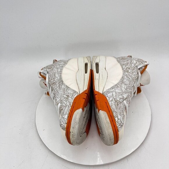 Nike Air Jordan Dub-Zero Men Size 11 311046-111 Ceramic White Orange Shoes - Picture 7 of 11